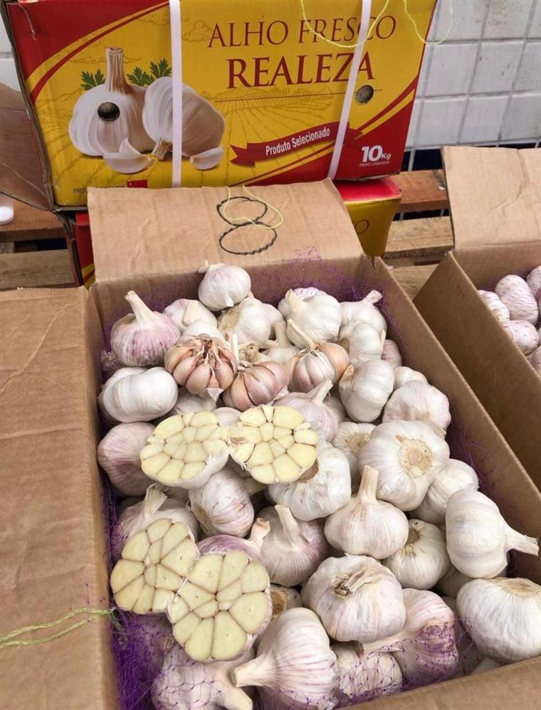 Alho Fresco n°8  Importado - 1kg - Pacote