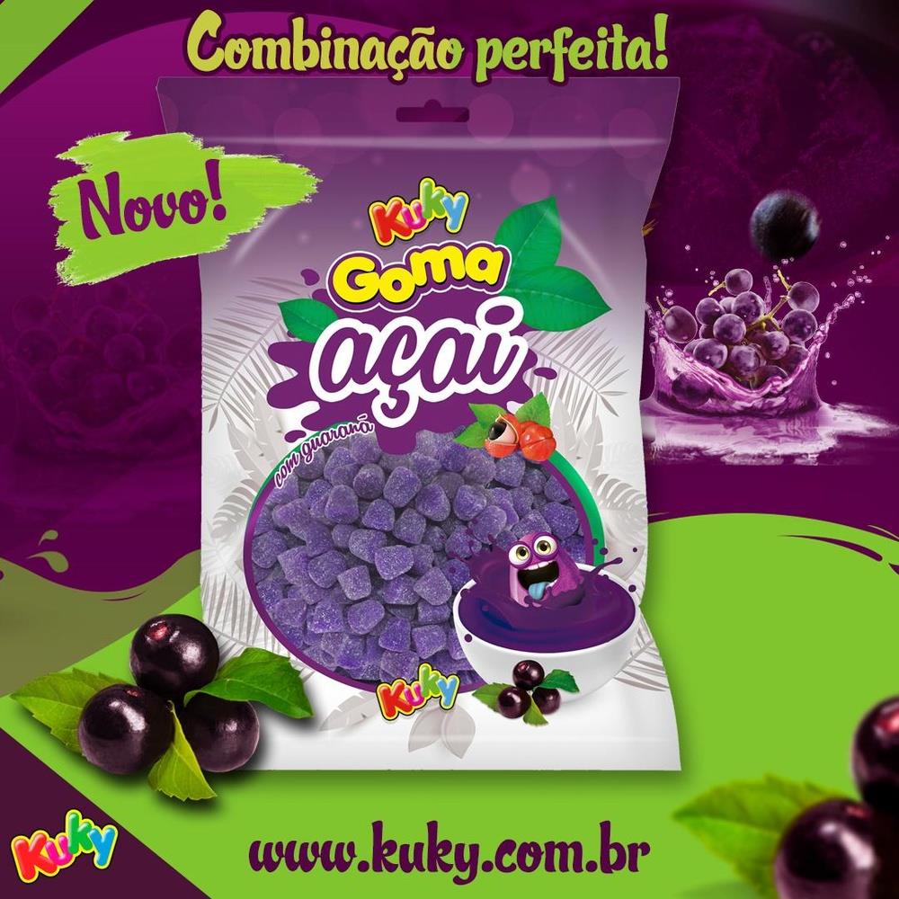 Bala Goma Açai - 5Kg - PACOTE