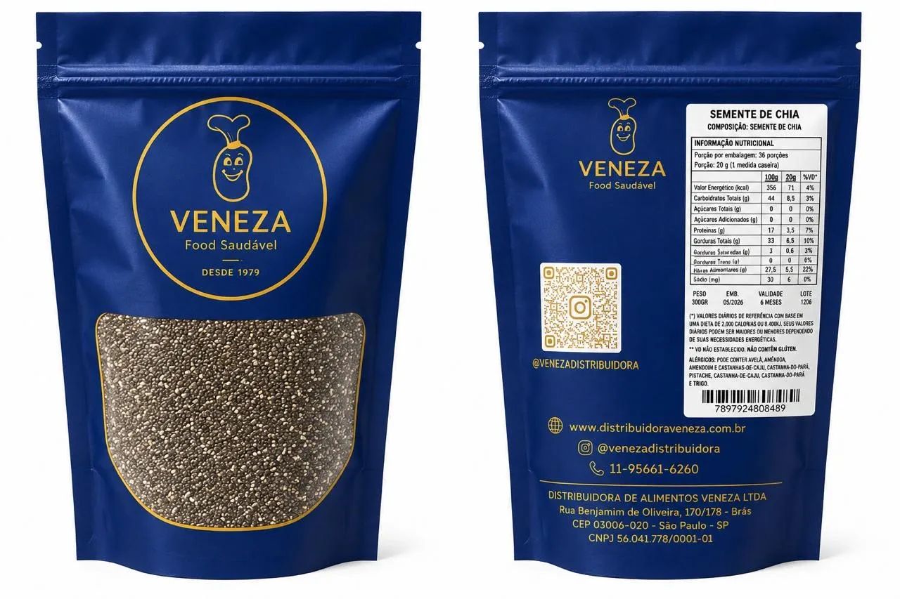 Chia ( Veneza Food Saudável ) 10x300 gramas - Caixa