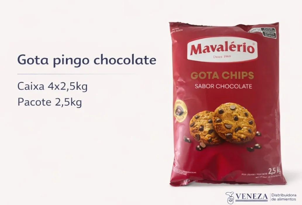 GOTA PINGO CHOCOLATE MAVALÉRIO 4x2,5KG - CAIXA