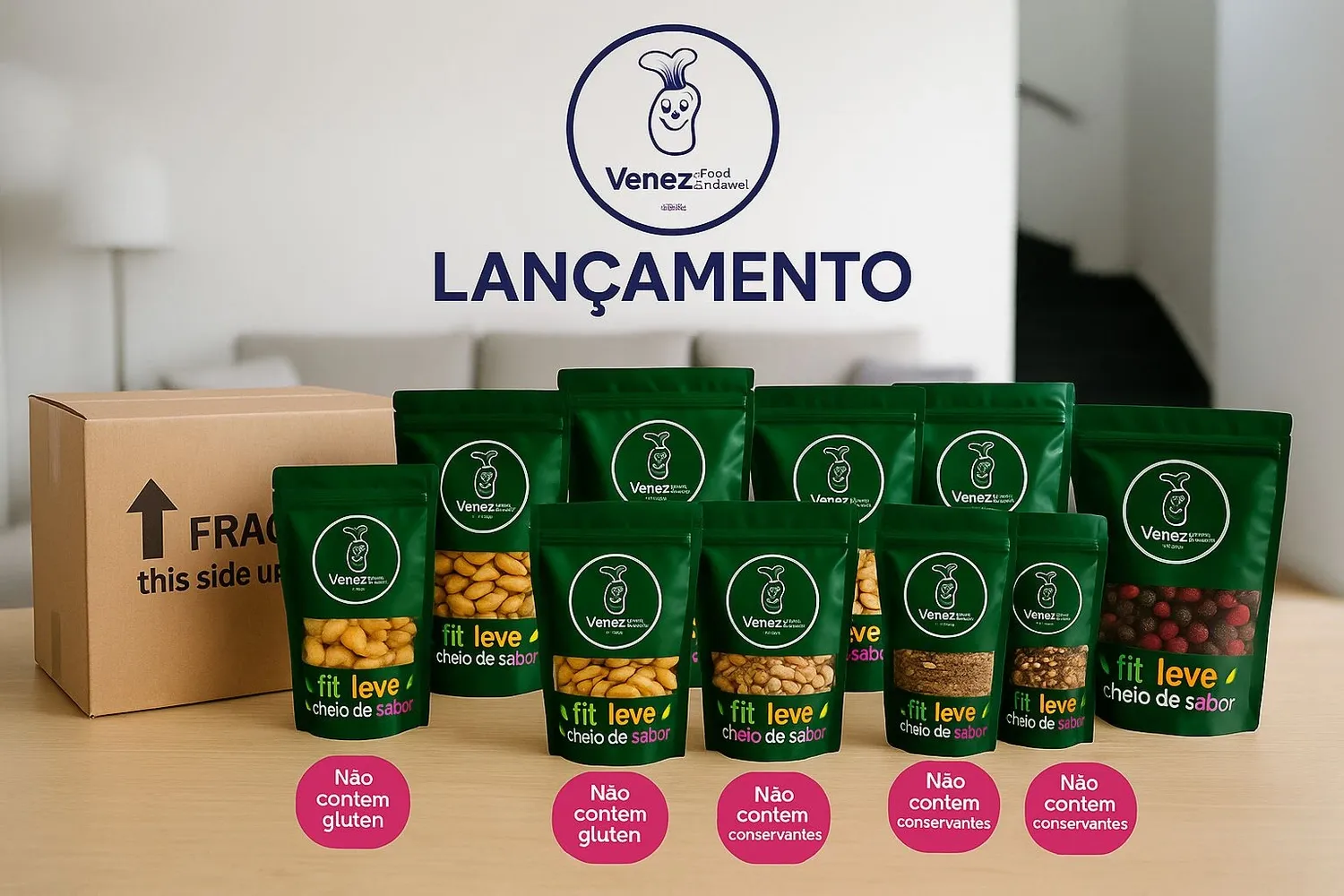 Kit degustação Veneza food saudável - Caixa