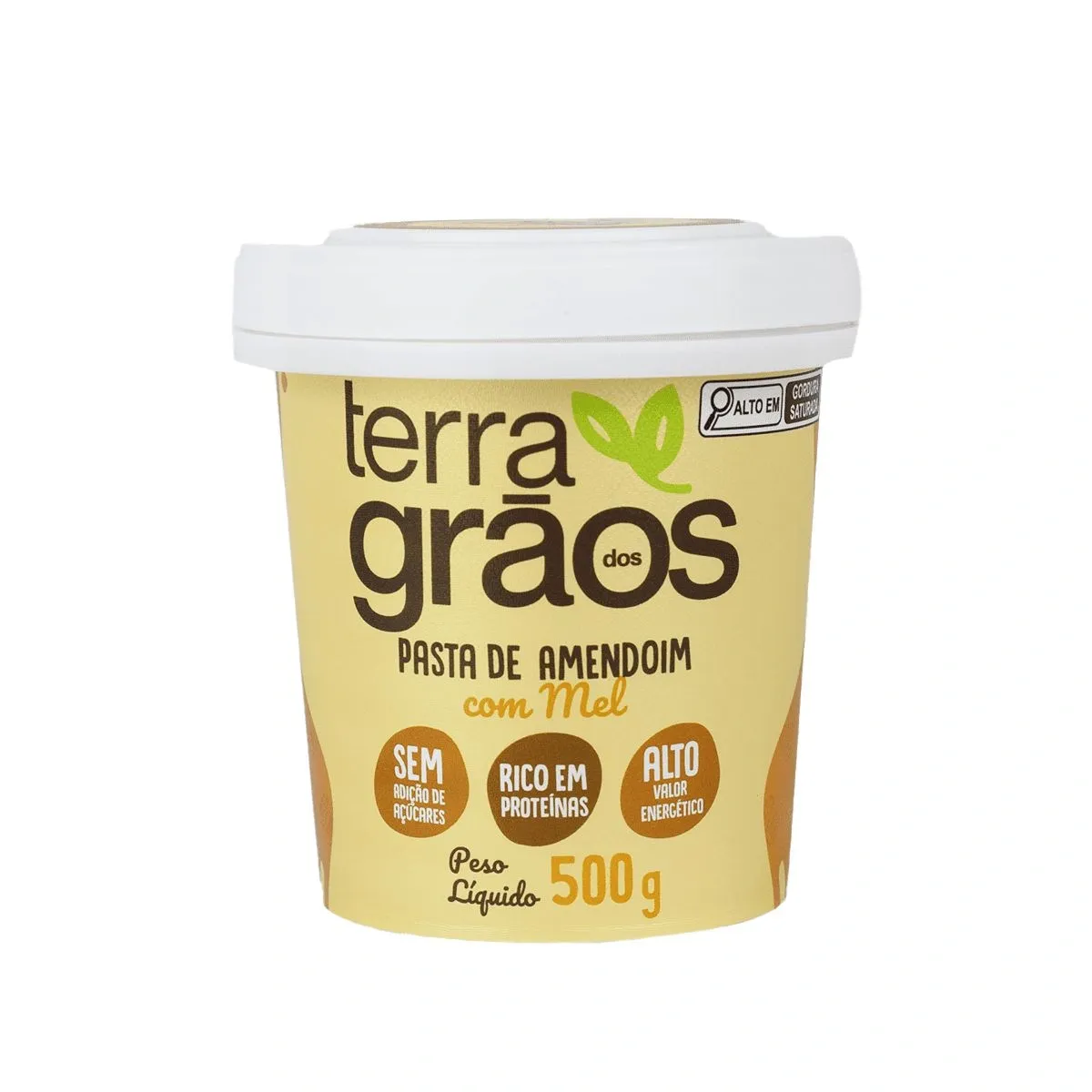 Pasta Amendoim c/Mel Terra Dos Grãos - 8x500 - Caixa