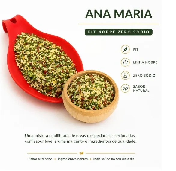 TEMPERO FIT NOBRE ANA MARIA 10KG - SACA - (ZERO SODIO)