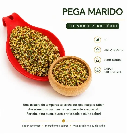 TEMPERO FIT NOBRE PEGA MARIDO 10KG - SACA - (ZERO SODIO)