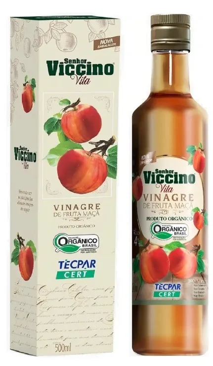 VINAGRE MAÇA ORGÂNICO SENHOR VICCINO 12x500ML