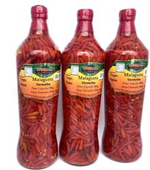 Pimenta malagueta vermelha (garrafa 980g)