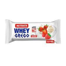 Barra de proteina whey grego morango com chantilly 40g nutrata