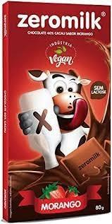 Chocolate zeromilk morango 40% cacau 80g