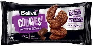 Cookies double chocolate zero açúcar 67g belive