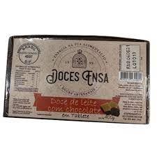 Doce de leite com chocolate em tablete 400g doces ensa