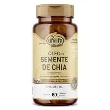 Óleo de chia 500mg unilife 60 cápsulas