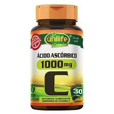 Ácido ascórbico 1000mg unilife 60 cápsulas