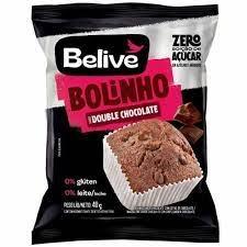 Bolinho double chocolate zero açúcar 40g belive