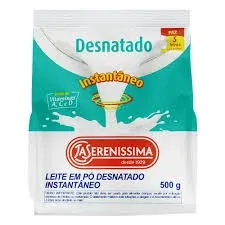 Leite em pó desnatado instantâneo 500g