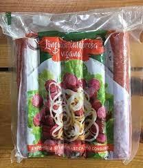 Linguiça calabresa vegana   vegabom