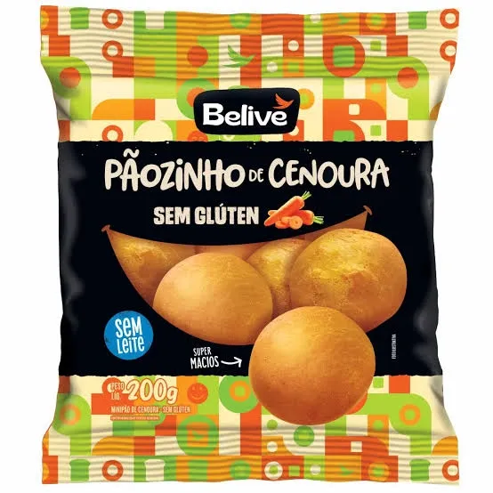 pãozinho de cenoura belive 200g