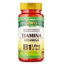 Tiamina b1 500mg unilife 60 cápsulas