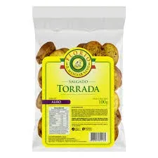 Torrada salgada sabor alho