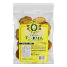 Torrada salgada sabor azeitona preta
