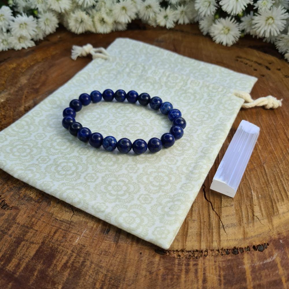 Pulseira de Pedra Lapis Lazuli