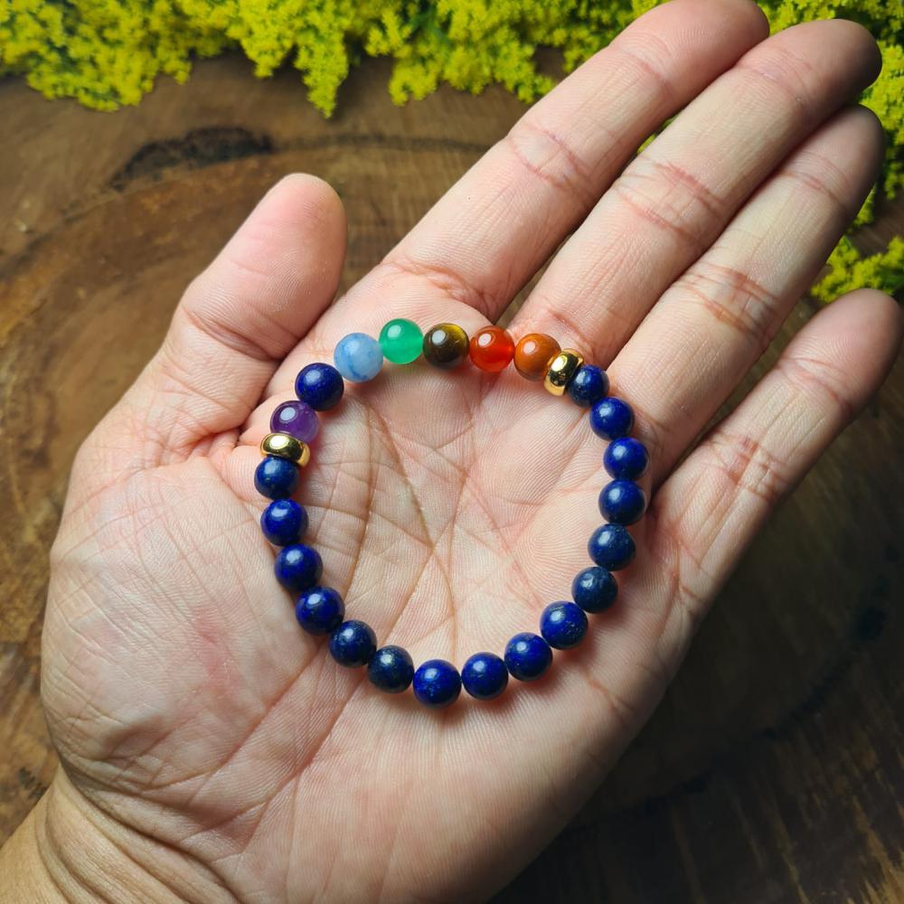 Pulseira de Pedra Lapis Lazuli