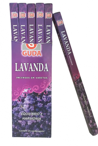 Incenso Guda Lavanda - Relaxa e Acalma Cx.25un.7v.