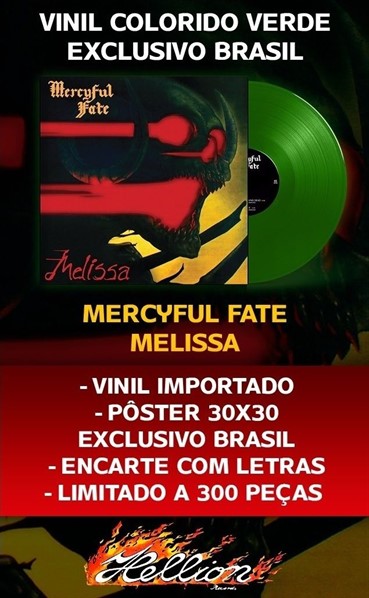 Mercyful Fate - Melissa (LP Novo, Vinil Verde) : LPs : Loja Overload
