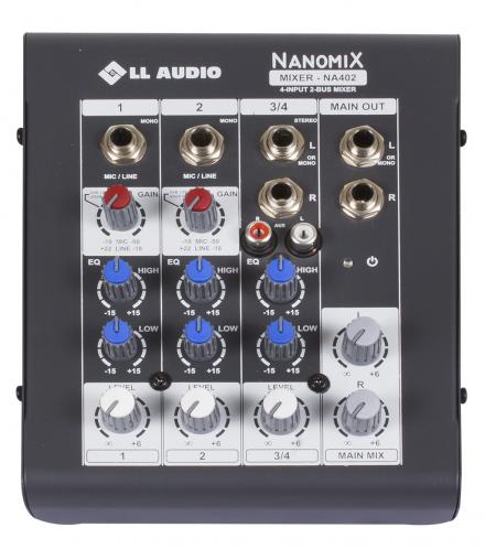 MESA DE SOM 4 CANAIS - NANOMIX NA402R : Mesa de som : Fatto Soluções