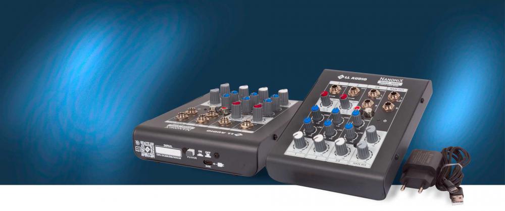 MESA DE SOM 4 CANAIS - NANOMIX NA402R : Mesa de som : Fatto Soluções
