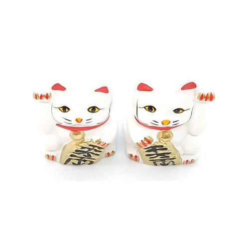 Gato Manekineko Kit 4 Und Atrai Dinheiro Prosperidade Fortuna Maneki Neko  Gatinha Da Sorte