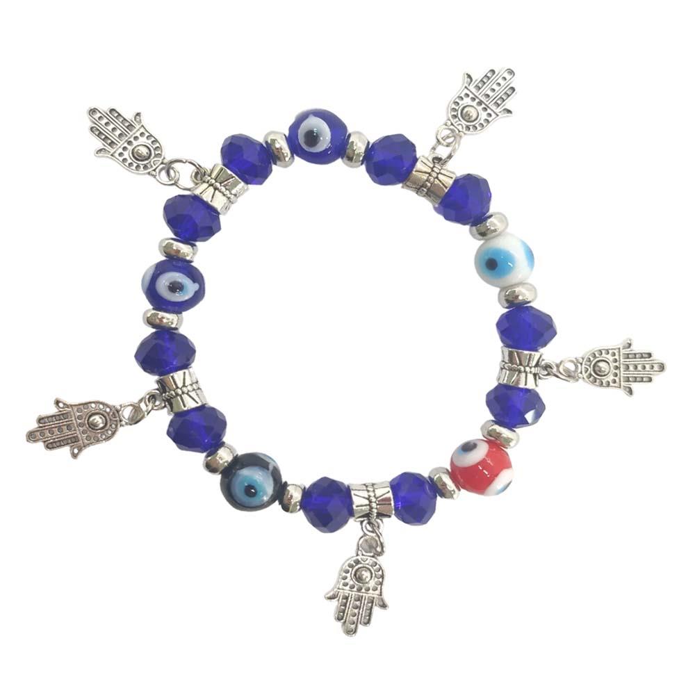 Bohemian Talisman 〰︎ 航海の守護 Pulseira Olho Grego e Mão de Fátima - Hamsá Amuleto Protetor