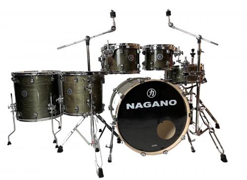 Bateria Nagano Concert Full Laqcuer Series Black Mist 10/12/14/16