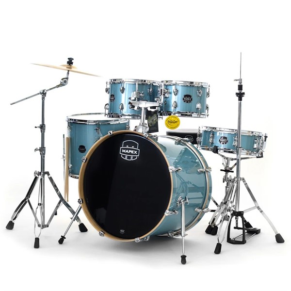 Bateria Mapex New Venus Aqua Blue 22/10/12/16/14cx Com Ferragens