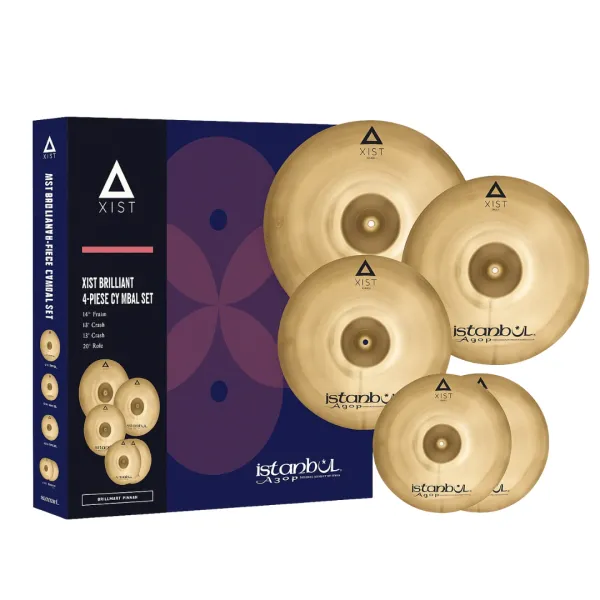 Kit de Pratos Xist Istanbul agop Brilliant Cymbal Deluxe com Bag
