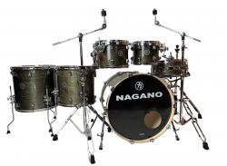 Bateria Nagano Concert Full Laqcuer Series Black Mist 10/12/14/16/22 e 14cx  :