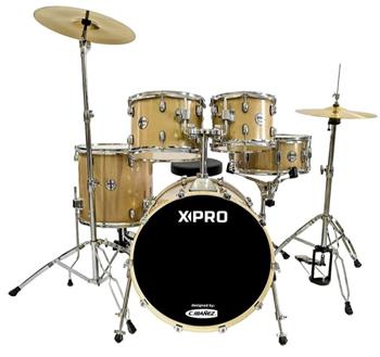 Bateria X pro Stage Gold Sparkle 22/10/12/14 14x5 CX Acompanha