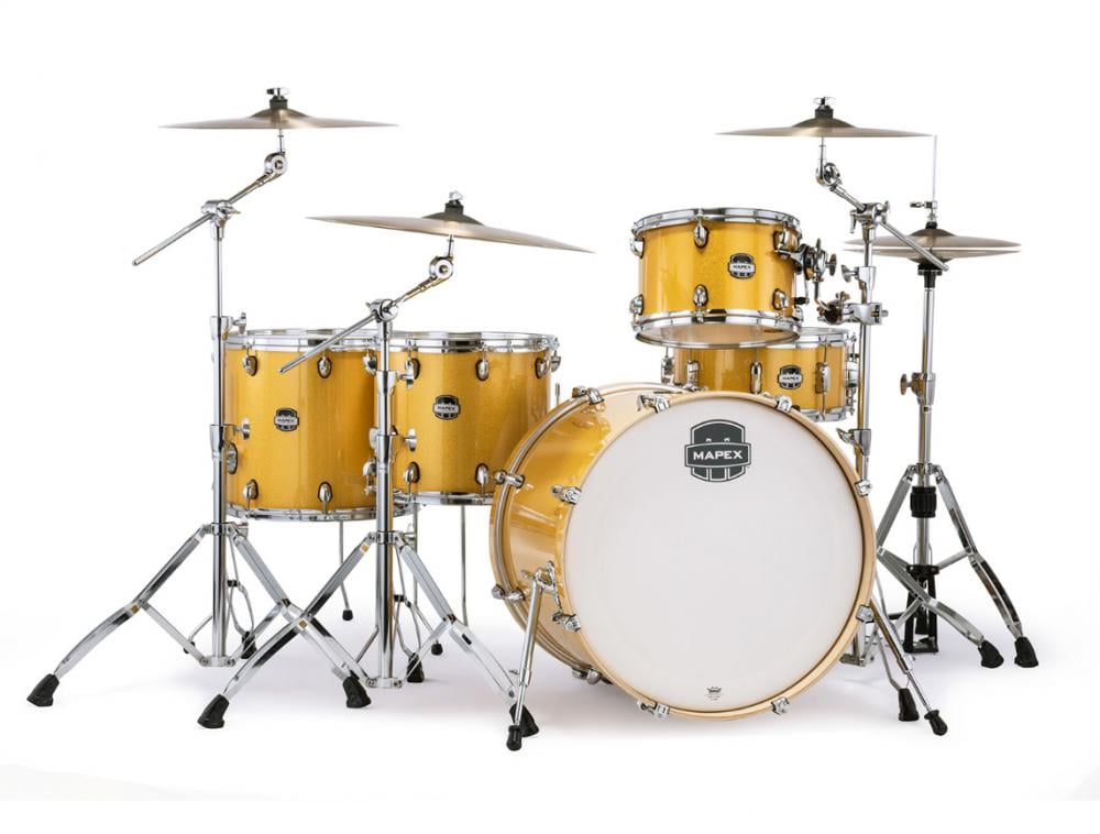 Bateria Mapex Mars Series Birch Cx Somente Tambores Sunflower Sparkle