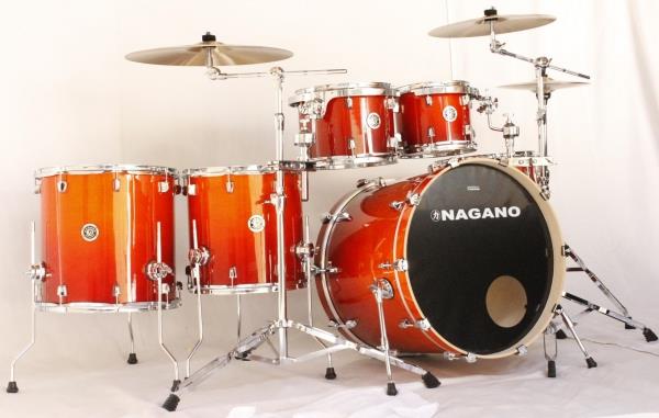 Bateria Nagano Concert Full Laqcuer Series Smoke Red 10/12/14/16