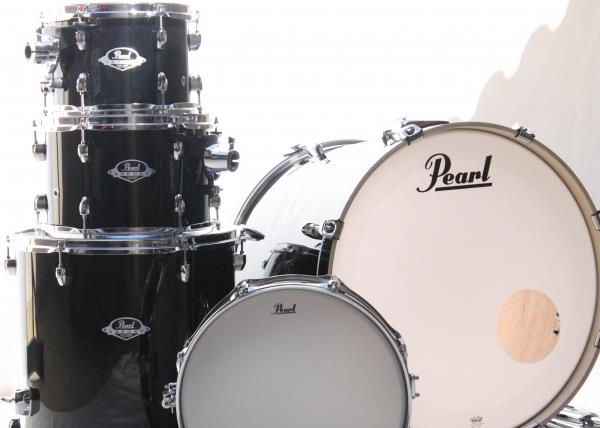 Bateria New Pearl Export Series Jet Black 22/10/12/16/14cx Shell