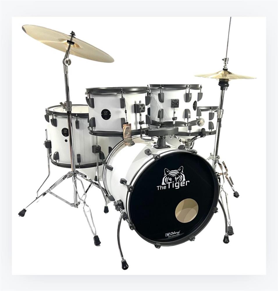 Bateria Odery The Tiger 18/10/12/14/13cx White Matte Jazz Com