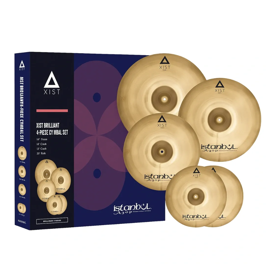 Kit de Pratos Xist Istanbul agop Brilliant Cymbal Deluxe com Bag
