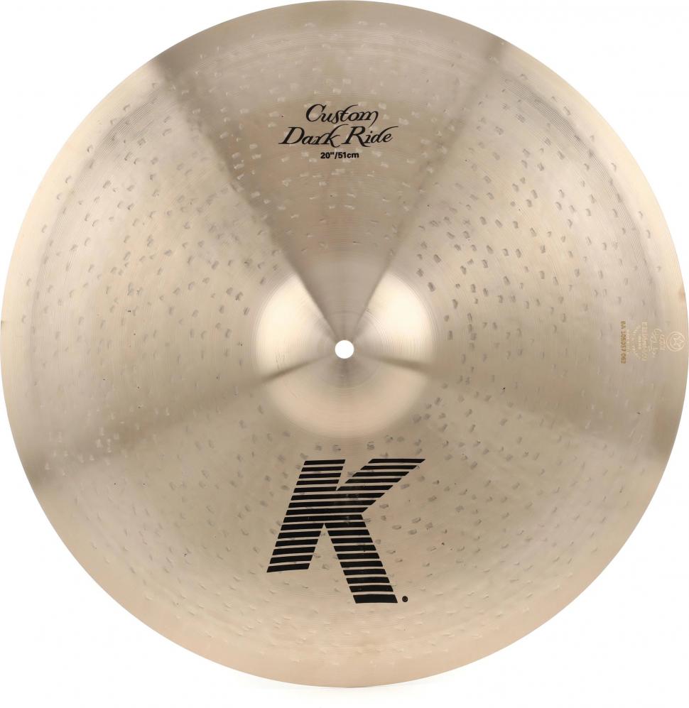 Ride 20'' Zildjian K Custom Dark Pratos de Bateria Crashes e Ride