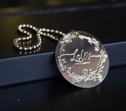 Etiqueta Pingente de Metal Aroma ou Bolsa