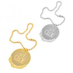 Etiqueta Pingente de Metal Aroma ou Bolsa
