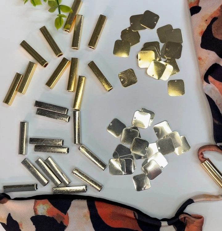Etiqueta Metal Quadrada 1,4cm