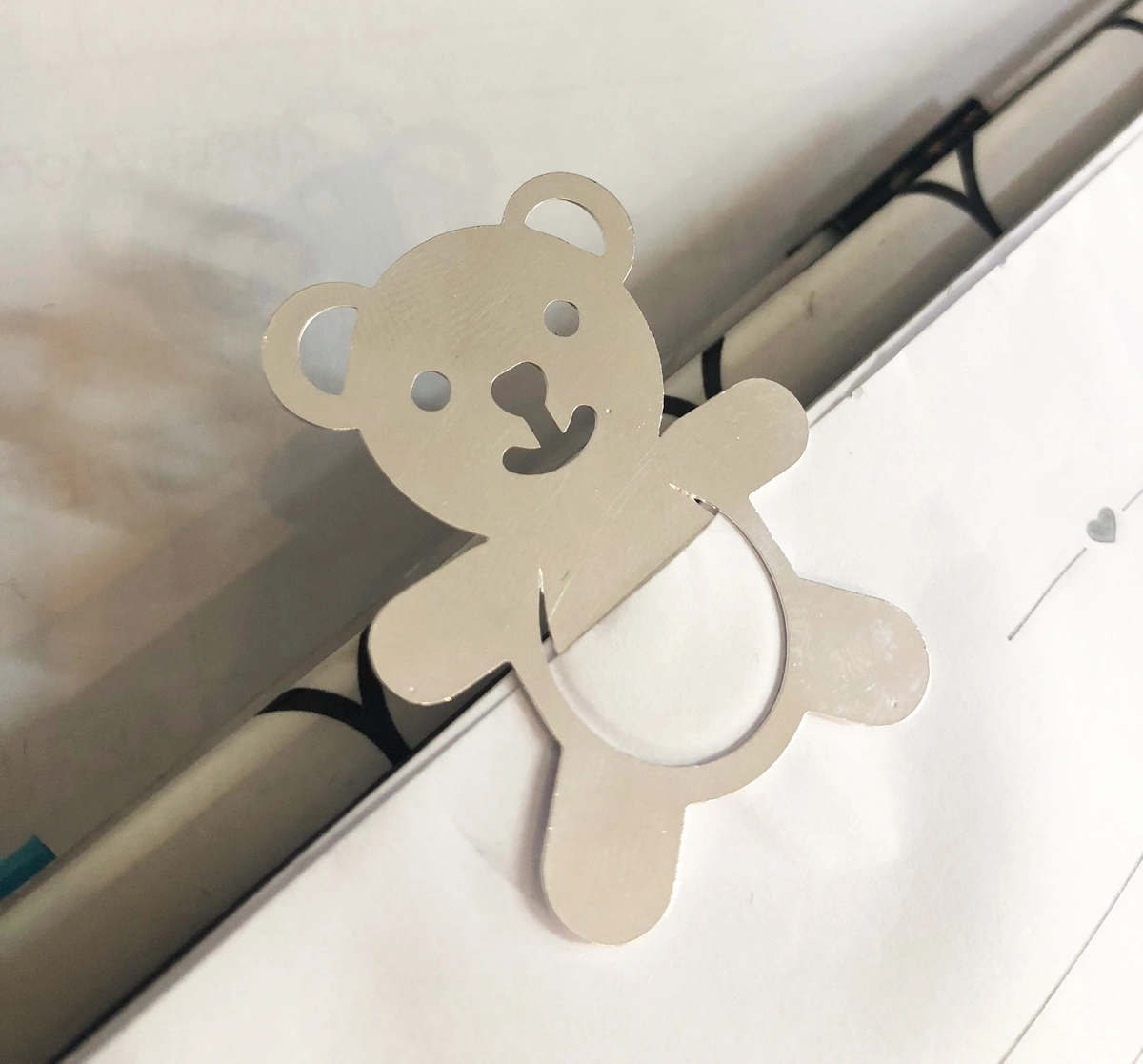 Marca Página de Metal Urso Personalizado