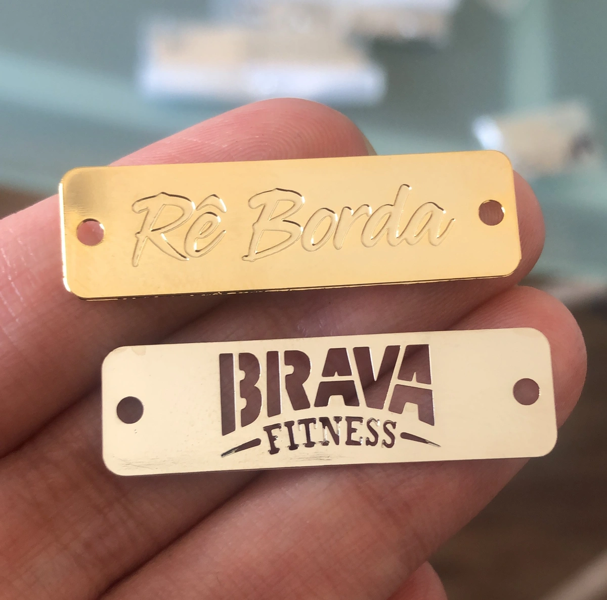 Etiqueta Chapa de Metal 3,5x1cm