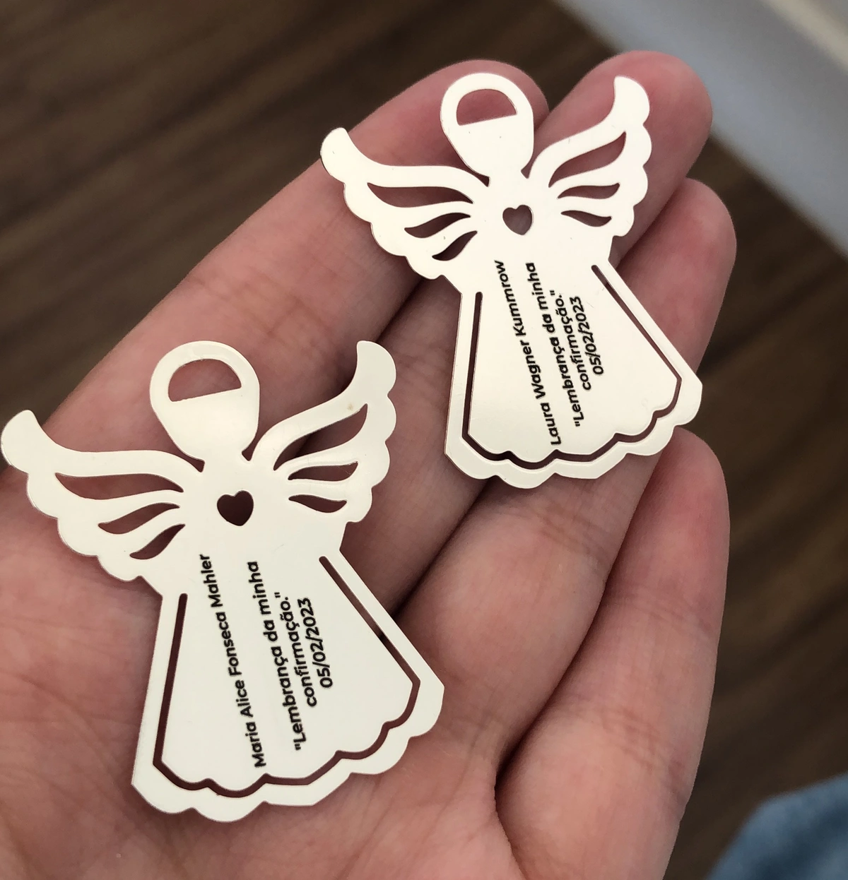 Marca Página de Metal Personalizado Anjo
