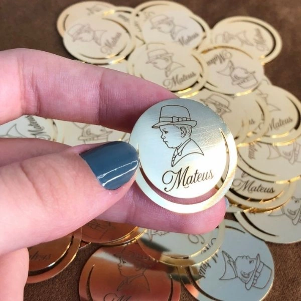 Marca Página de Metal Personalizado Redondo
