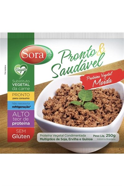 Carne Moida Vegetal Pronta e Saudável Sora - 200g